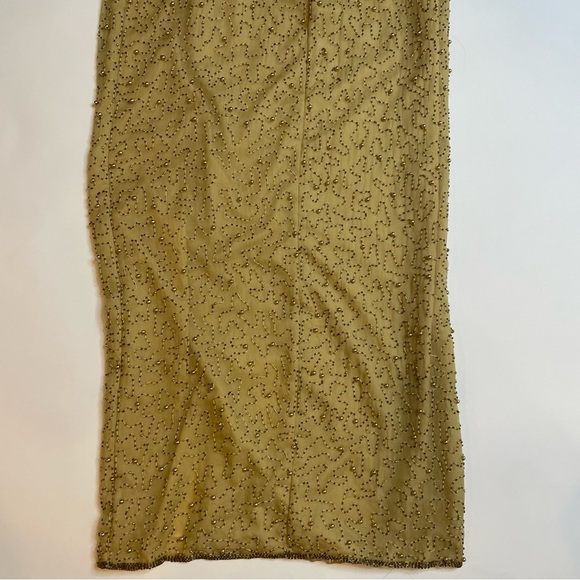 HOST PICK 🌟 Vintage 1960s Laurence Kazar Yellow Silk Beaded Floor-Length Gown 🌟 - Picture 5 of 16